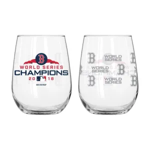 Boston Red Sox 2018 World Series Champions Boelter Stemless Wine Glass (16oz)