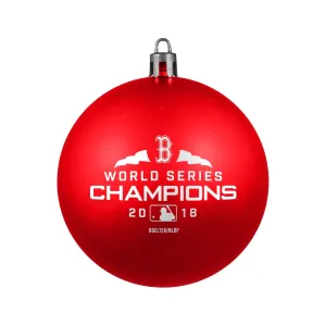 Boston Red Sox 2018 World Series Champions Red Shatterproof Christmas Ornament