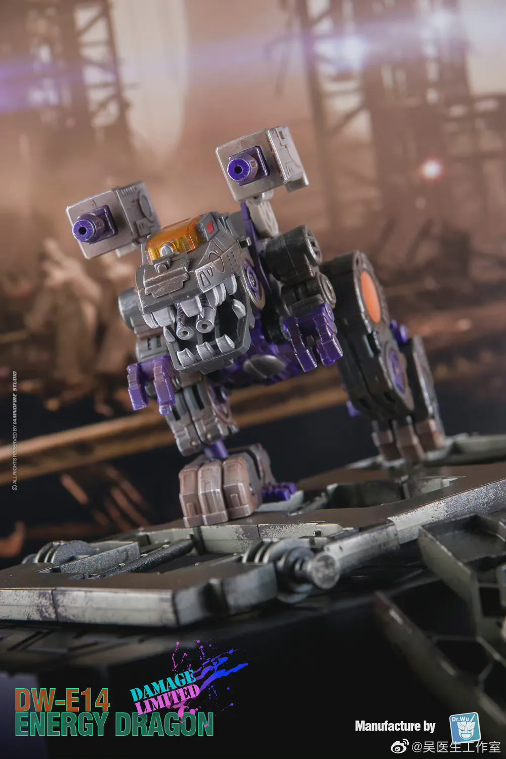 Dr.Wu & Mechanic Studio Extreme Warfare DWE18BD DW-E18BD (DWE14D DW-E14D)  Energy Dragon (Trypticon) Battle Damaged Version Dr Wu