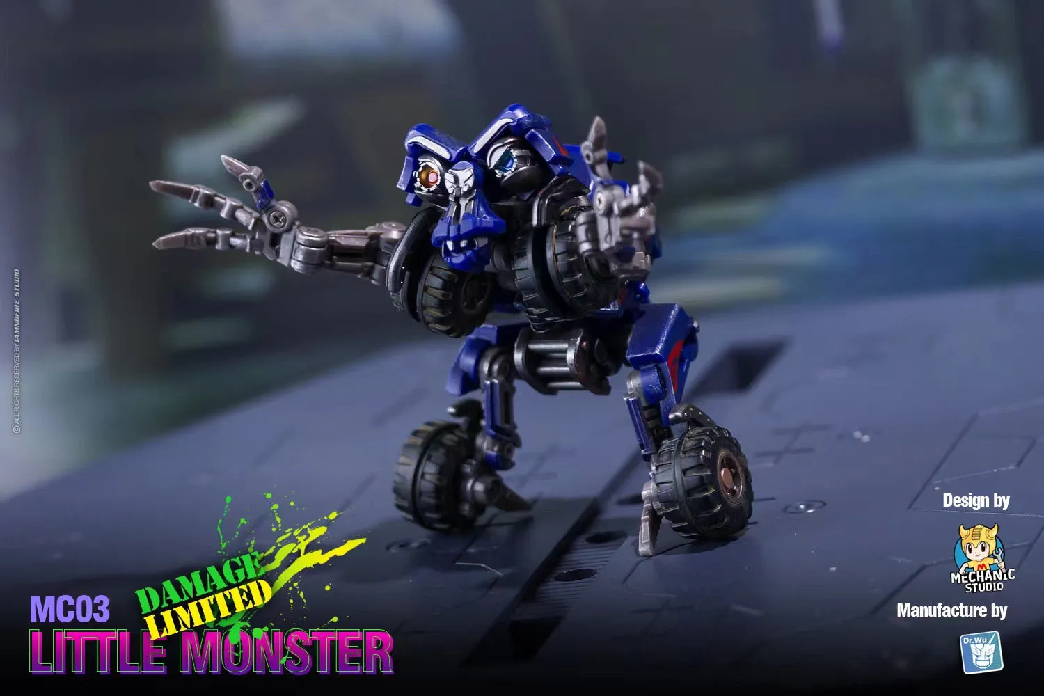 Dr.Wu & Mechanic Studio Movie Collector MC03BD MC-03BD Little Monster ( Wheelie Legends Class fit to SS series Battle Damaged Version) Dr Wu  8cm / 3.15"