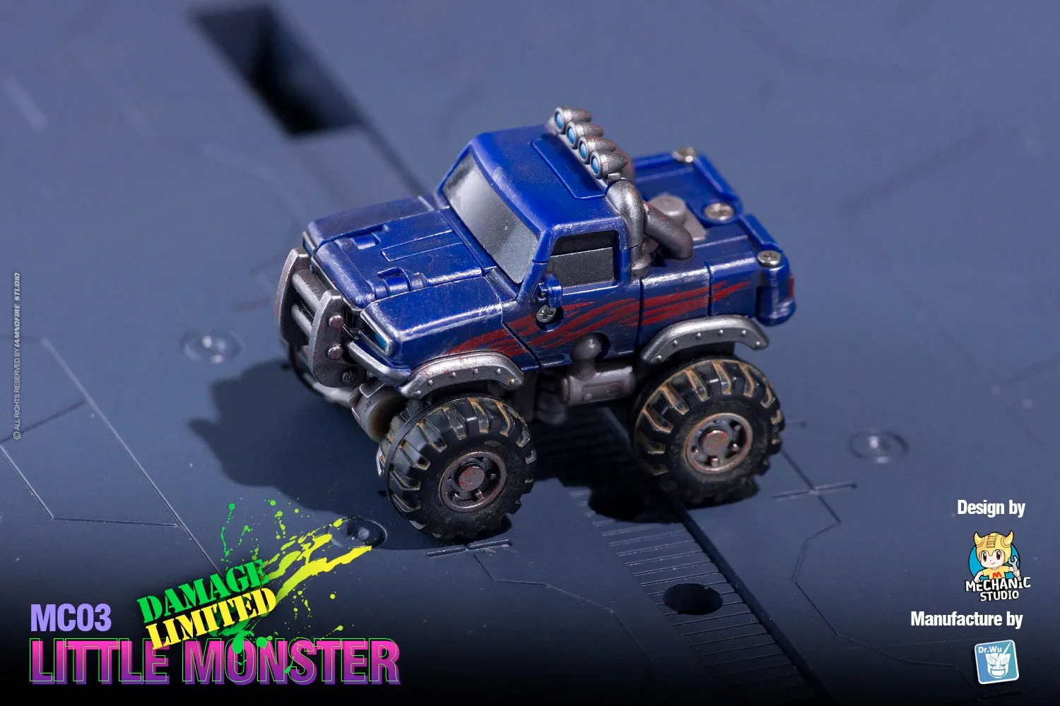 Dr.Wu & Mechanic Studio Movie Collector MC03BD MC-03BD Little Monster ( Wheelie Legends Class fit to SS series Battle Damaged Version) Dr Wu  8cm / 3.15"