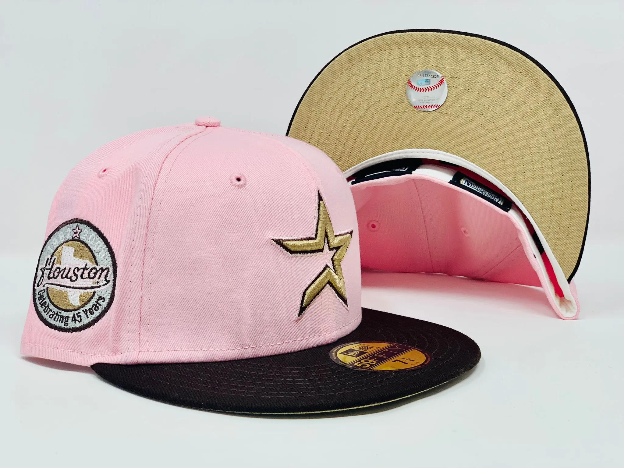 HOUSTON ASTROS 45TH ANNIVERSARY "31 FLAVORS" CAMEL BRIM NEW ERA FITTED HAT