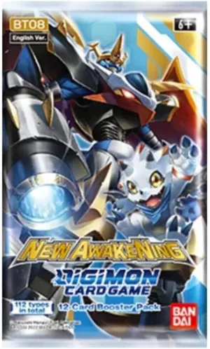 Junior Bandai Digimon TCG New Hero 1 x Pack, 6 Cards per Pack, Multicolour 112 Types in total