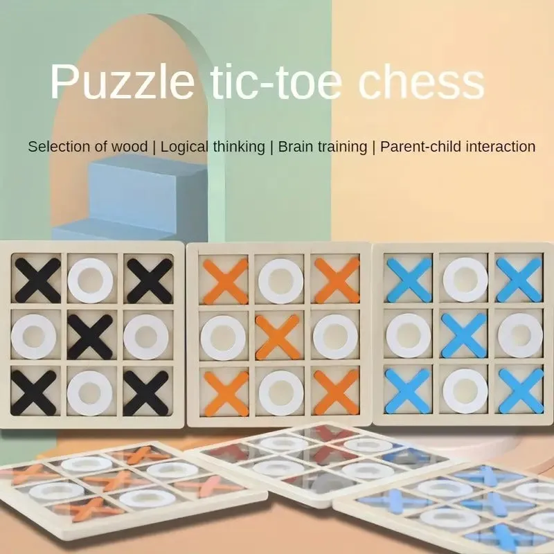 Wooden Tic-Tac-Toe Puzzle Game - 293